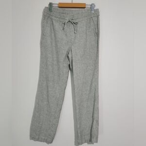 ANN TAYLOR FACTORY WOMEN'S PETITE LINEN BLEND STRIPED SIZE SMALL